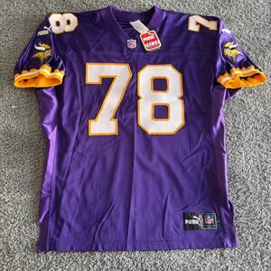 NWT 1999 Autographed Puma Matt Birk NFL Minnesota Vikings Proline Jersey 50 L